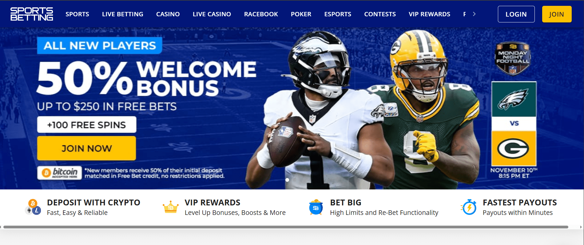 SportsBetting: Innovative sports betting platform with rewarding player features.